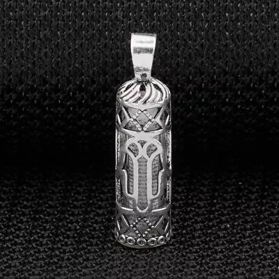 £21.76 • Buy Turkish 925K Silver Cylinder Taweez Talisman Stash Vial Prayer Tube Pendant # 77