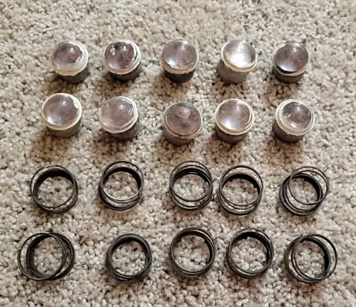 Vintage LOT OF 10 Signal 1 Glass Marble Cat Eye Reflectors Clear SIGN CATS EYE • $49.99