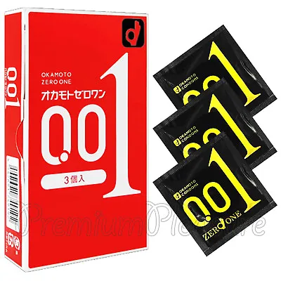 Okamoto 001 Zero One Condoms Ultra Thin Thinnest Polyurethane 0.01 Japan 1-3 PCS • $8.95