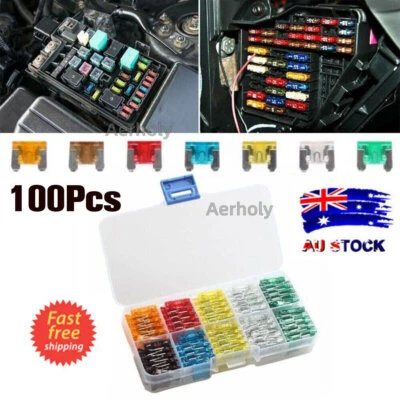 $14.59 • Buy 100pcs Micro Mini Blade Fuses Assorted Kit Car Auto SUV Low Profile Amp 5A-30A