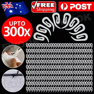 Up 300x Nylon Curtain Gather Hooks Pencil Pleat Lace Boat Caravan Camper Plastic • $5.85