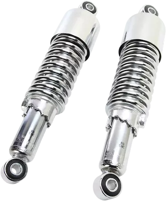 Emgo Rear Custom Shorty Motorcycle Shocks Set Lowering Eye To Eye 290mm Chrome • $86.19