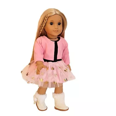 Doll Clothes Top Jacket & Dress Fit 18  Girl Dolls Maplelea Christmas TD-2 • $14.97