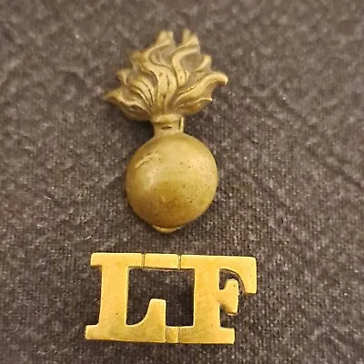 WW1 Lancashire Fusiliers 2 Part Shoulder Title & Fusiliers Bomb • £12