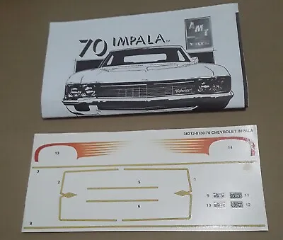 AMT 70 Chevy Impala #38212-1HD 1:25  Instructions And Decals • $6