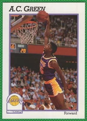 A.C. Green - 1991-92 NBA Hoops #100 - Los Angeles Lakers Basketball Card • $1.25