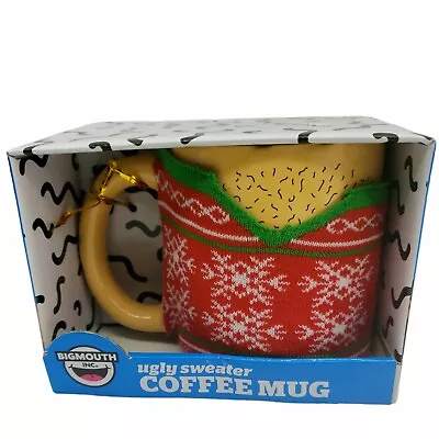 Ugly Sweater Coffee Mug BigMouth Inc Christmas Xmas Removable Funny Cup NEW! • $17.97