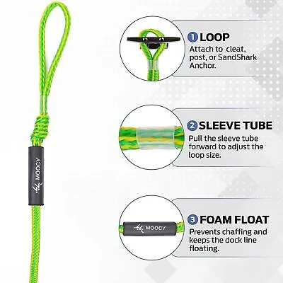 Boat Bungee Dock Line Rope Mooring Anchor Line Bungee Cord For Kayak Jet Ski • $19.34