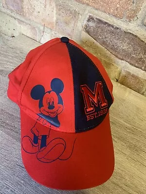 Disney Mickey Mouse Cap Hat With Build In Sunglasses Kids Size • £12.34