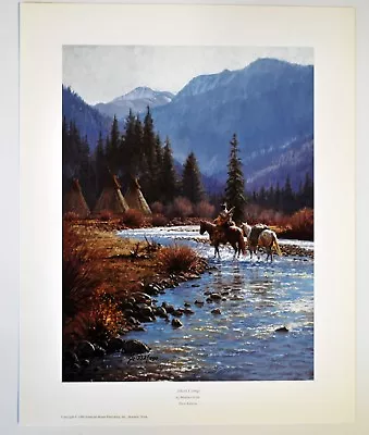 Martin Grelle    Silent Camp    9 X 12 Limited Edition Native American • $30