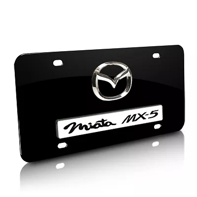 Mazda Miata MX-5 3D Logo Black Metal License Plate • $52.99