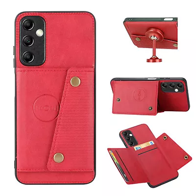 For OPPO VIVO OnePlus Wallet Case Car Magnetic Holder Stand Card Bag Phone Cover • $6.39