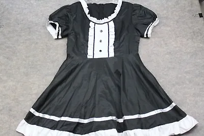 Maids Uniform Size Medium M Black Dress French Halloween Costume • $18.19
