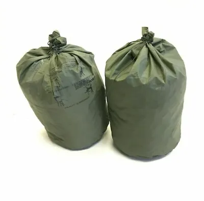Lot Of 2 US Military Waterproof Laundry Bag Dry Bag 16”D X30   Rubber Lining • $14.95