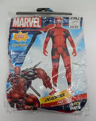 Deadpool X-Men Party Suits1 Piece Costume Marvel Comics Size Adult LARGE 982 EUC • $14.99