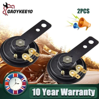 £9.95 • Buy 2PCS Motorcycle DC 6V 105DB Trumpet Ling & Bracket Scooter Moped Loudspeaker