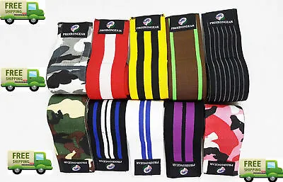 Weight Lifting Knee Wraps Gym Training Support Bandages Straps • $10.99