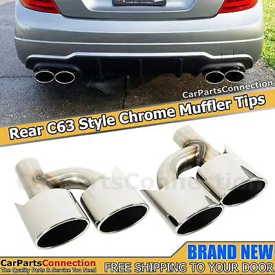 For Mercedes-Benz C-Classs W204 C300 C350 C63 AMG Style Exhaust Muffler Pipe Tip • $139.99