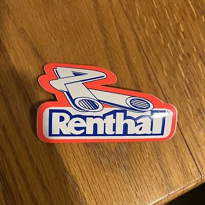 RENTHAL CHAINWHEELS STICKER 3 X 2 In Orange Blue White Decal Sticker VINTAGE Nos • $10