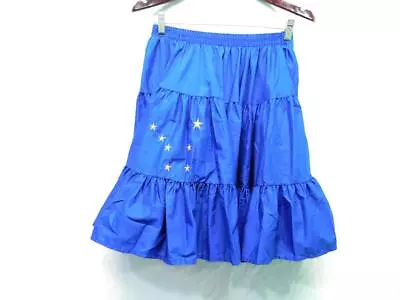 Alaska Square Dance Skirt M Blue Gold Embroidered Big Dipper Flag Stars Dancing • $14.99