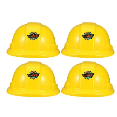 £7.98 • Buy 4 Pcs Kids Party Hats Construction Hard Hat Kids Worker Toys