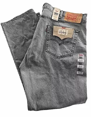 Levi's Mens 501 Stretch Straight Leg Button Fly Jeans 44 X 32 • $34.99