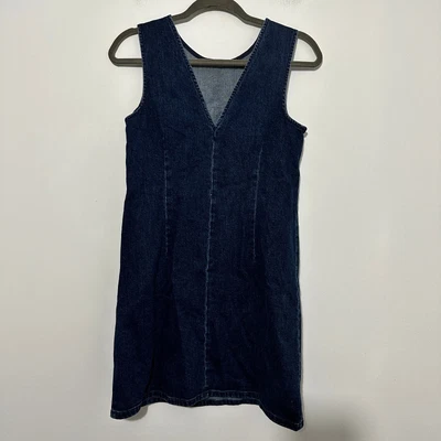 £17 • Buy ASOS Ladies Pinafore Mini Dress Cotton Blend Blue Size 8