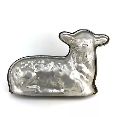  Cast Aluminum Lamb Sheep Cake Mold 2 Piece Jell-O Pan Farmhouse Rustic Vintage • $32.99