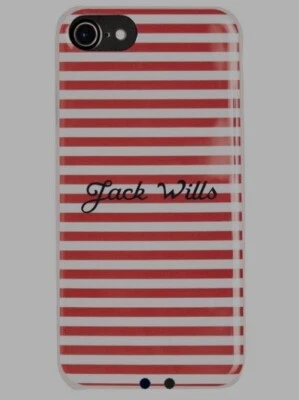 £4.99 • Buy Jack Wills Red /white Stripe Phone Case For IPhone 6/6S/7/8. Stocking Filler!