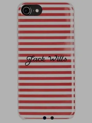 Jack Wills Red /white Stripe Phone Case For IPhone 6/6S/7/8. Stocking Filler! • £2.99