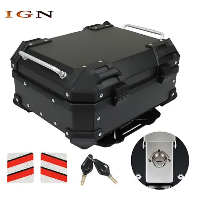 Motorcycle Top Case Trunk Waterproof Tail Box Luggage Rear Tour Box Storage 22L • $110.51