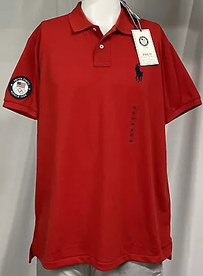 Polo Ralph Lauren Mens Size XL XLarge Red London Flag US Olympic Team Polo *NWT* • $75