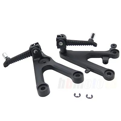 Black Front Rider Foot Rest Pegs Brackets For Yamaha YZF- R6 2003 - 2010 • $38.59