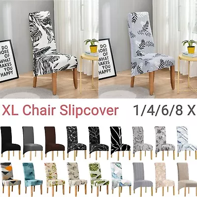 Stretch XL Dining Chair Covers Slipcover Removable Chair Protector 1/4/6/8 PCS • $9.49