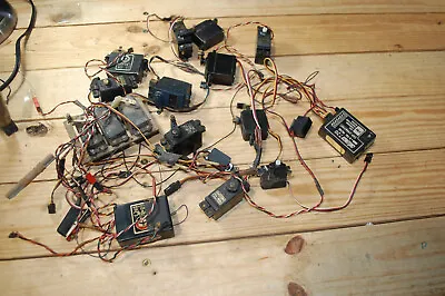 Vintage FUTABA HITEC MRC RC Radio Parts Recievers Servos Etc Lot • $34.99