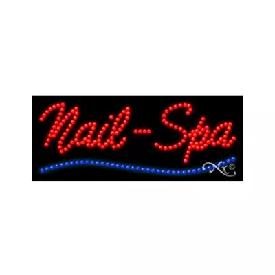 NEW  NAIL-SPA  UNDERLINE 27x11 SOLID & ANIMATED LED SIGN W/CUSTOM OPTIONS 20584 • $284