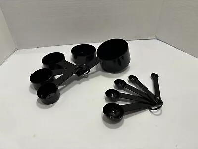 Cake Measuring Cups And Spoons Set Black Color Unbreakable Premium (10 Pcs) • $8.50