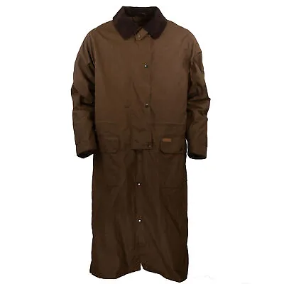 OUTBACK TRADING Men's Wax Cotton Waterproof Long Western Duster Coat - Sizes • $209.99