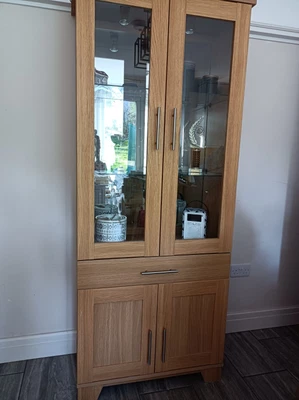 £70 • Buy Wood Display Cabinet With Glass Doors