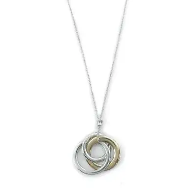 £330 • Buy Tiffany & Co 1837 Interlocking 3 Circles Sterling Silver & Rubedo Pendant Neckla