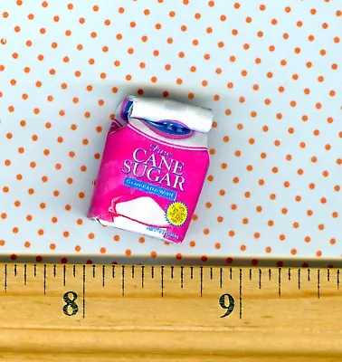 Dollhouse Miniature Size  Rolled Up Sugar Bag Ten Pound  • $2.89