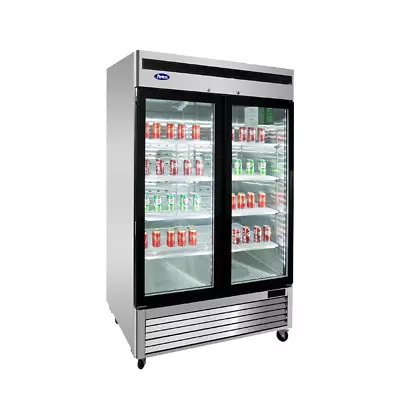 Atosa MCF8703ES 54  Upright Stainless Steel Two Glass Door Reach-In Freezer • $4663