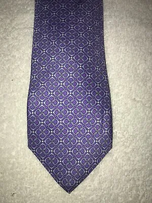 BROOKS BROTHER Silk Purple Geometric Link Design Tie BRAND NEW • $29.99