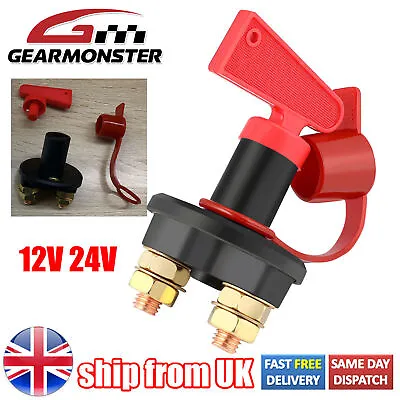 Battery Cut Off Kill Switch Master Isolator Heavy Duty 12v 24v With Key Car Boat • £6.93