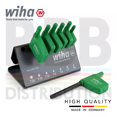 Wiha L Key Torx Allen Key Work Bench Stand 7pcs Flag Handle T6 To T20 25625 • £23.96