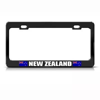 NEW ZEALAND FLAG BLACK License Plate Frame Tag Holder • $17.99