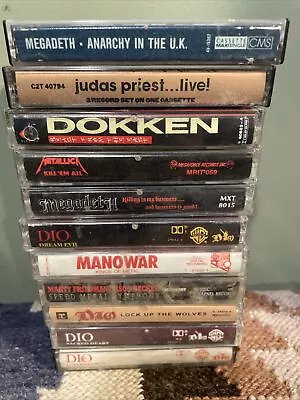 Metal Cassette Lot Metallica Megadeth Dio Manowar • $38