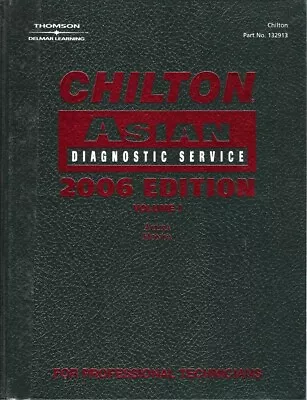 2006 Edition Chilton Asian Diagnostic Service Manual Vol 1 Acura & Honda 029130 • $67.95