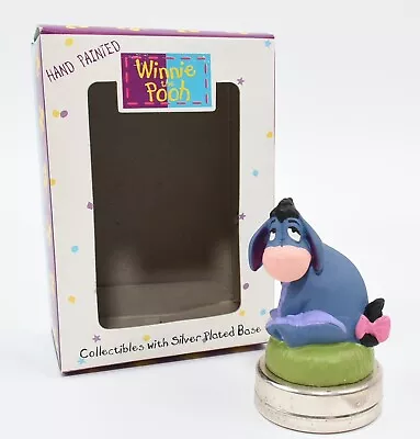 Disney Winnie The Pooh - EEYORE - Hand Painted /Silver Plated Base Collectable • £11.99