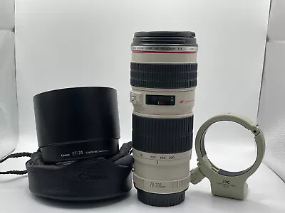 CANON EF 70-200mm 1:4 L USM LENS - E F 1:4.0L 70-200 Mm LENS - VERY GOOD • £285